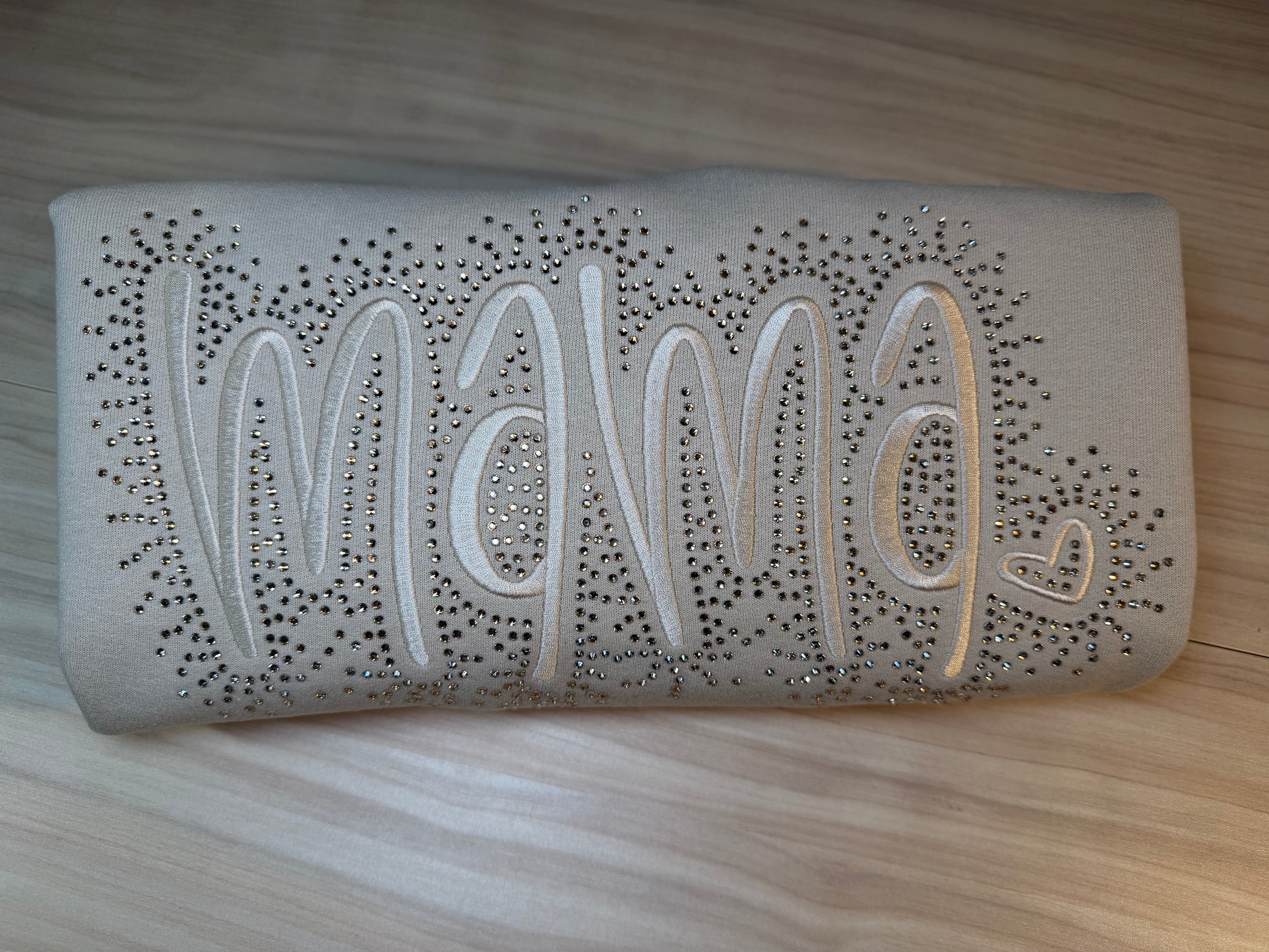 Mama Embroidered & Rhinestone Sweatshirt