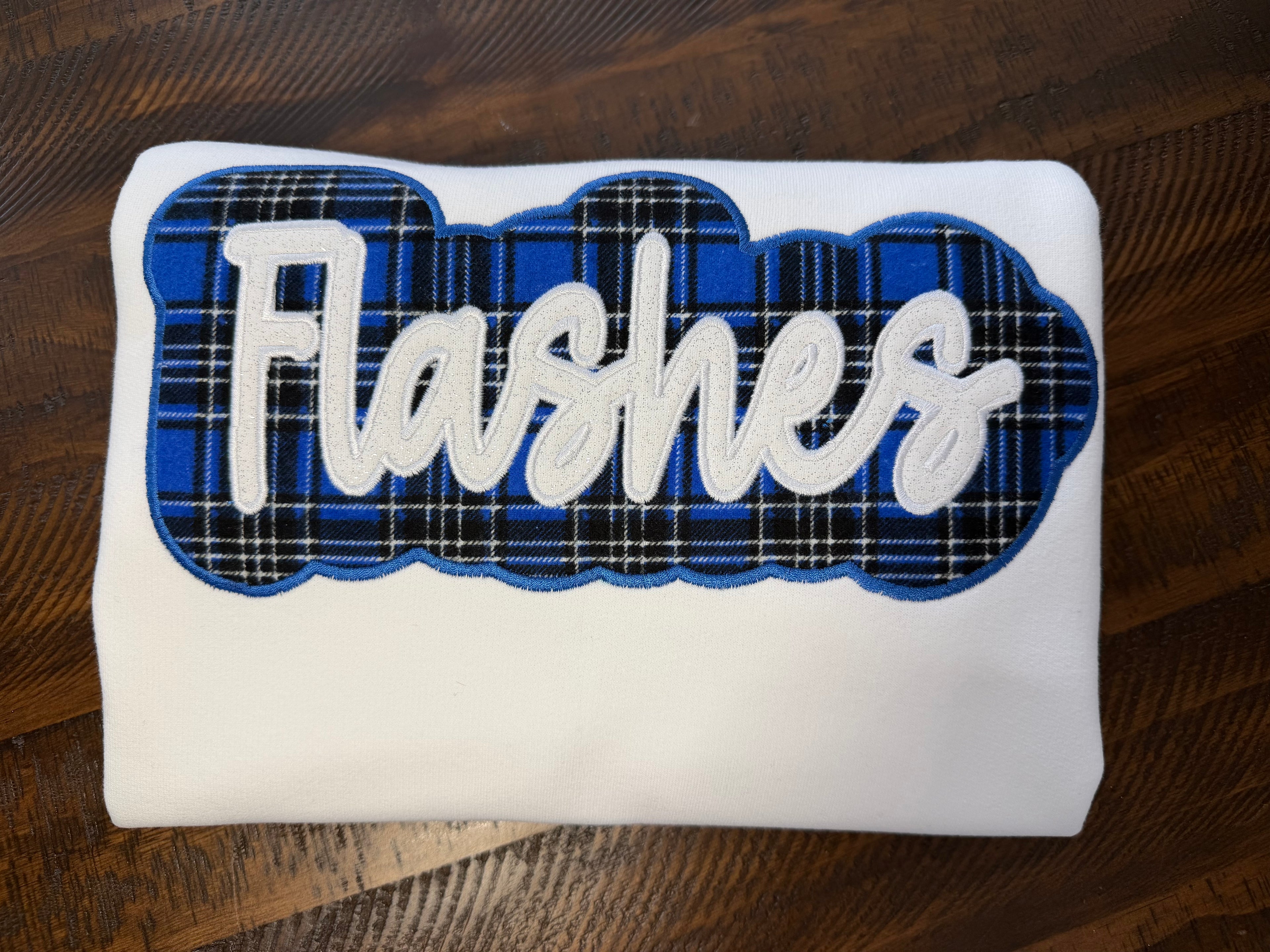 Franklin Central Flashes Double Appliqué Embroidered Crewneck