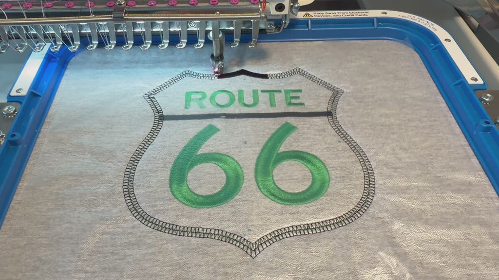 Route 66 Embroidered Rhinestone Sweatshirt | Handmade Vintage Americana Crewneck | ChelseaMadeCo