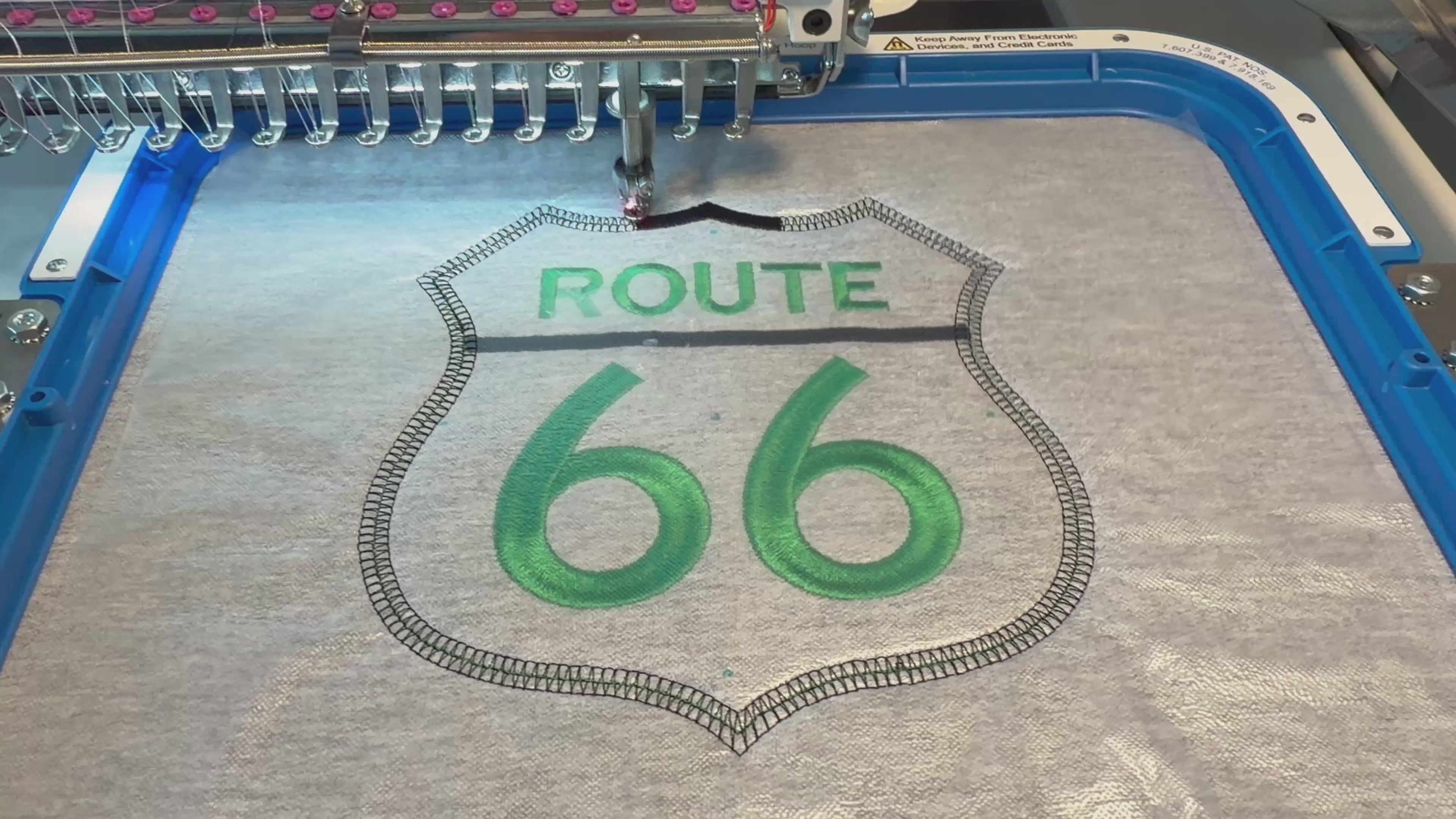 Route 66 Embroidered Rhinestone Sweatshirt | Handmade Vintage Americana Crewneck | ChelseaMadeCo